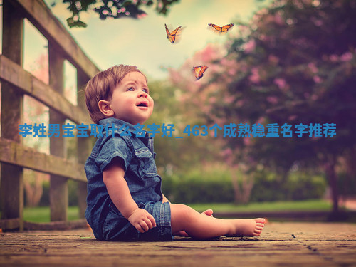 李姓男宝宝取什么名字好？463个成熟稳重名字推荐